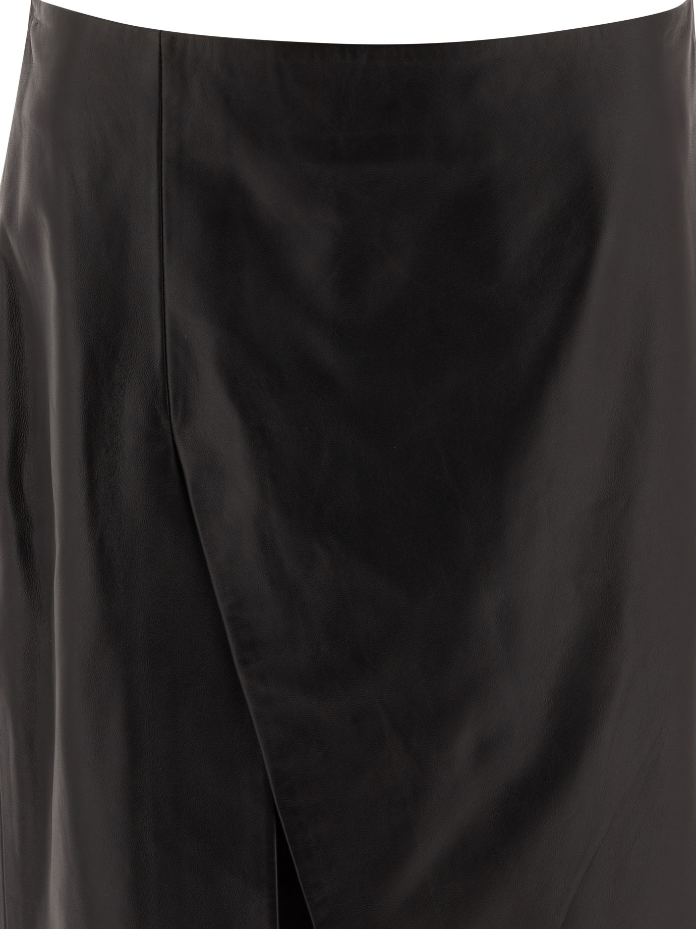 Loulou Studio Slit Leather Pencil Skirt In Black