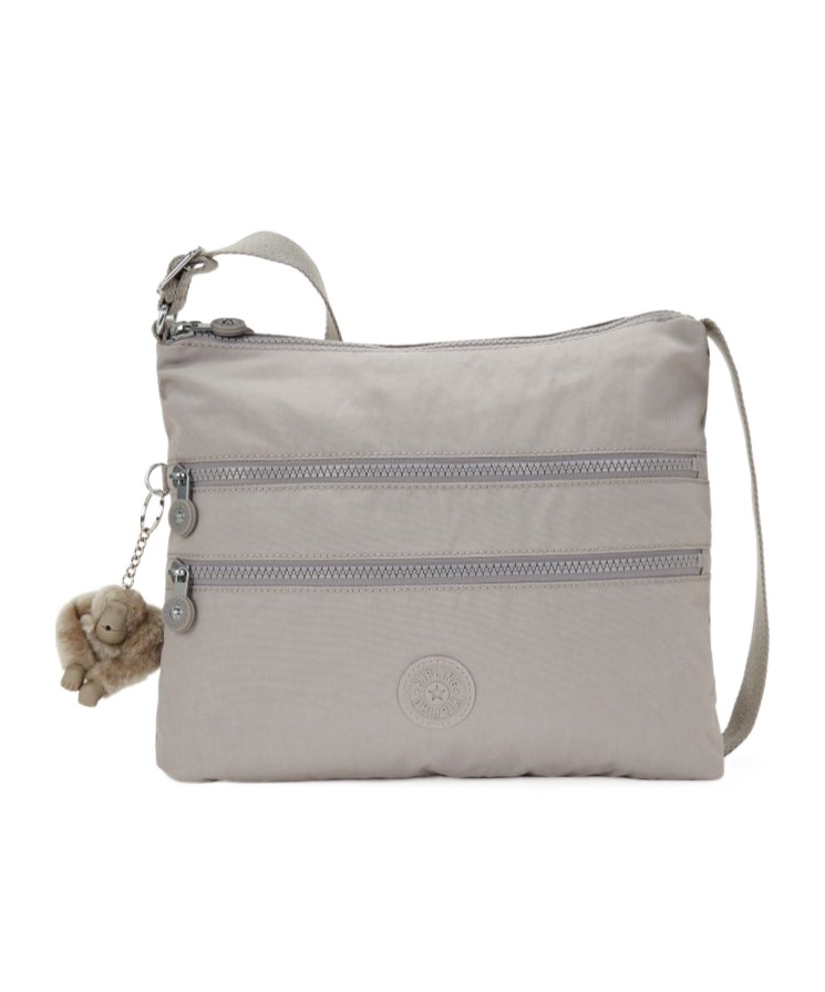 Kipling Logo Shoulder Bag In Gray