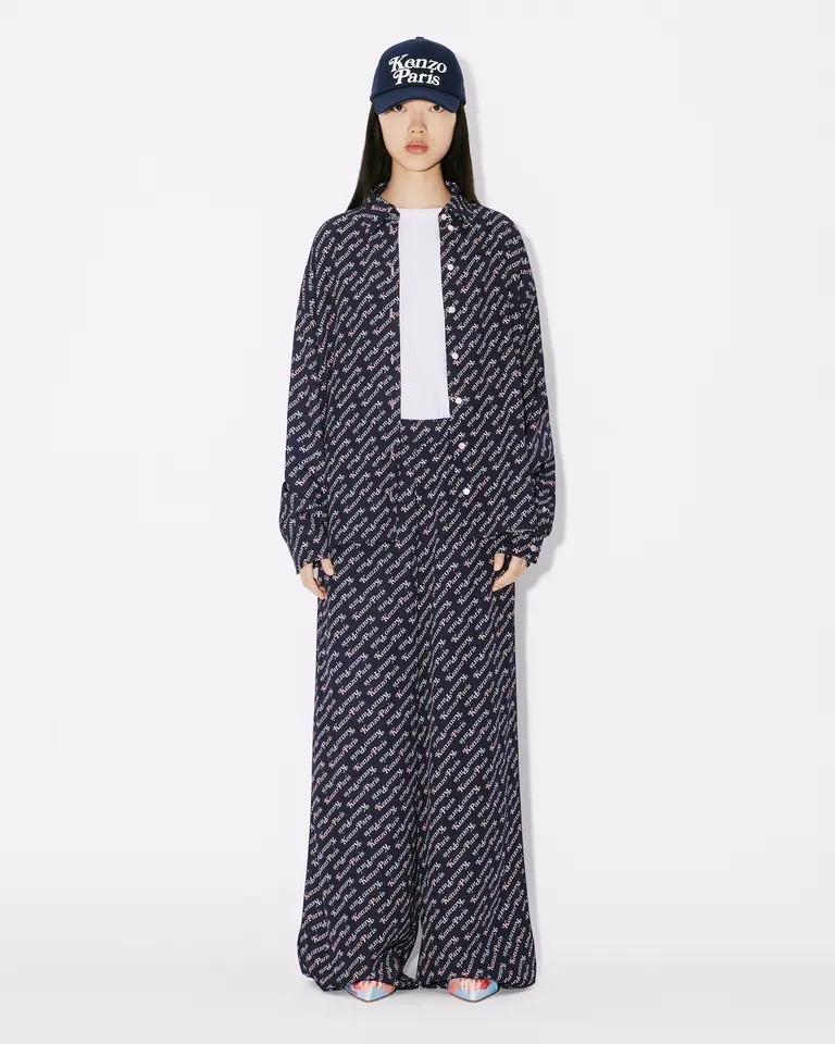Kenzo X Verdy Logo-print Pajama Pants In Black