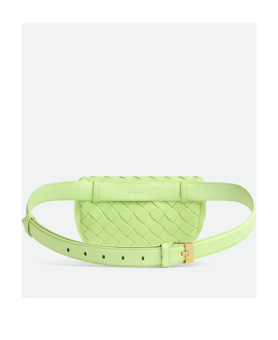 Bottega Veneta Intreciato Zipper Waist Pack In Green