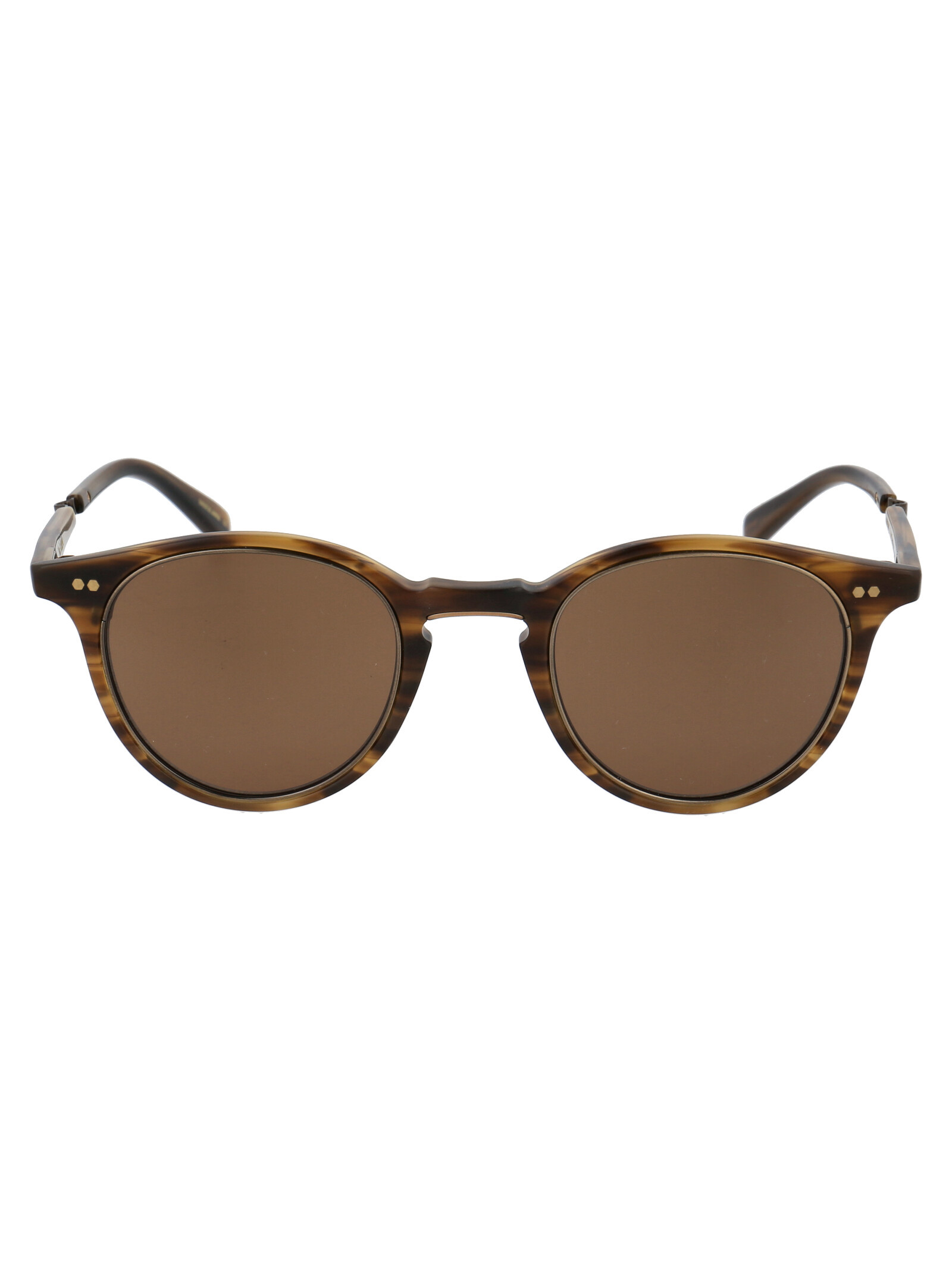 Garrett Leight Tortoiseshell Round Frame Sunglasses In Brown