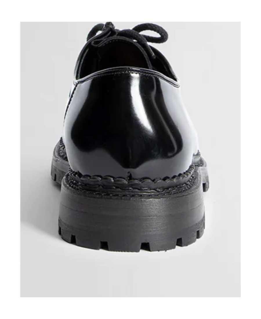 Saint Laurent Marbeuf Panelled Derby Shoes In Black