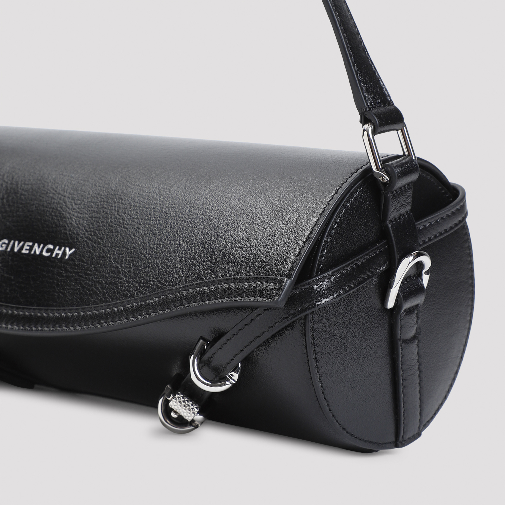 Givenchy Rebel Medium Leather Shoulder Bag In Black