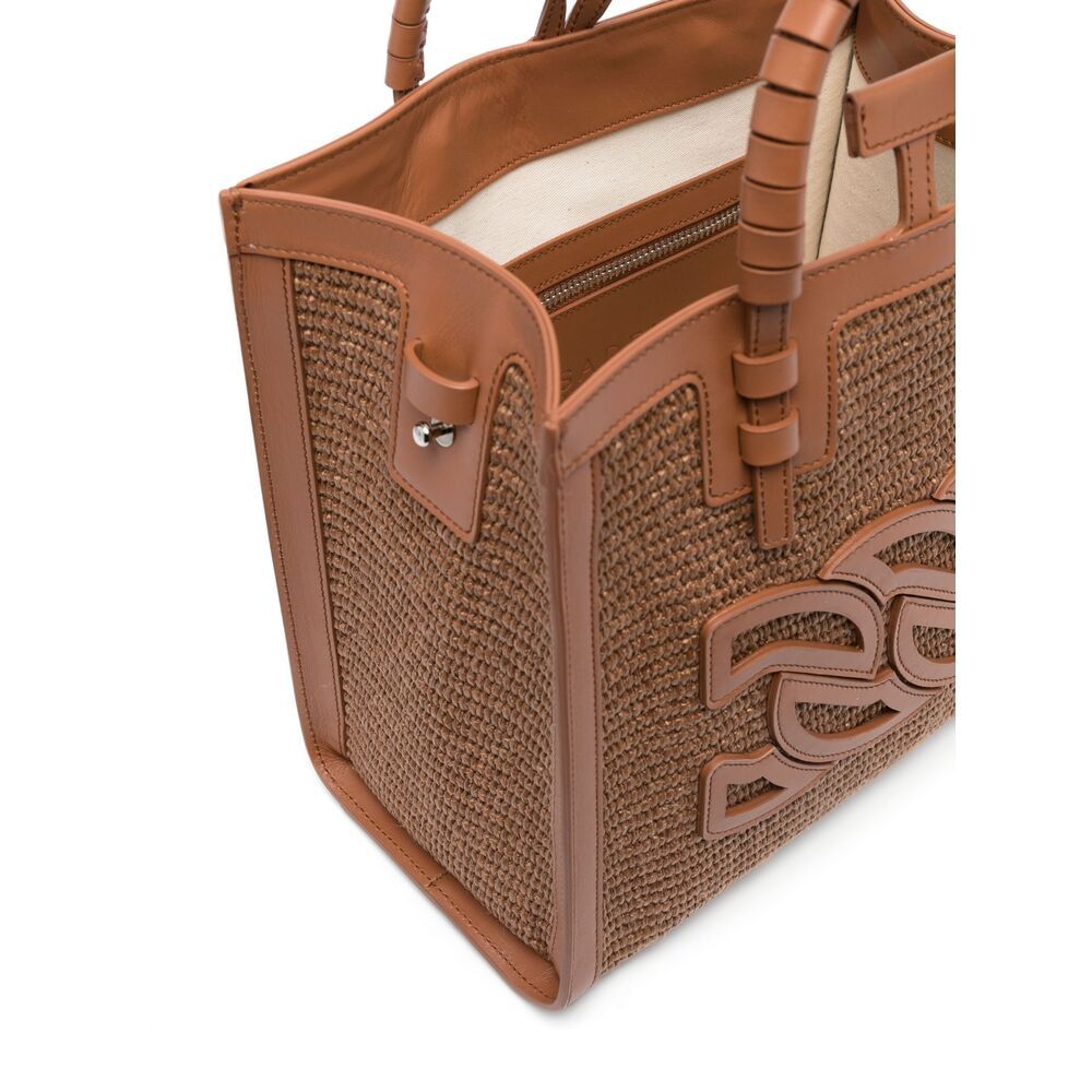 Casadei Baurivage Woven Tote Bag In Brown