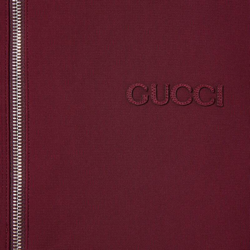 Gucci Technical Jersey Zip Jacket In Red