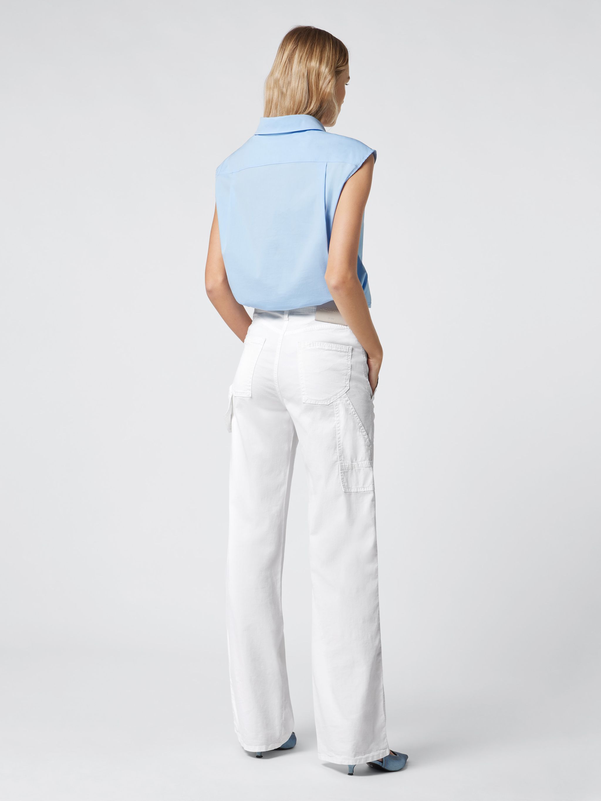 Jacob Cohen Leonie Wide-leg Casual Pants In White