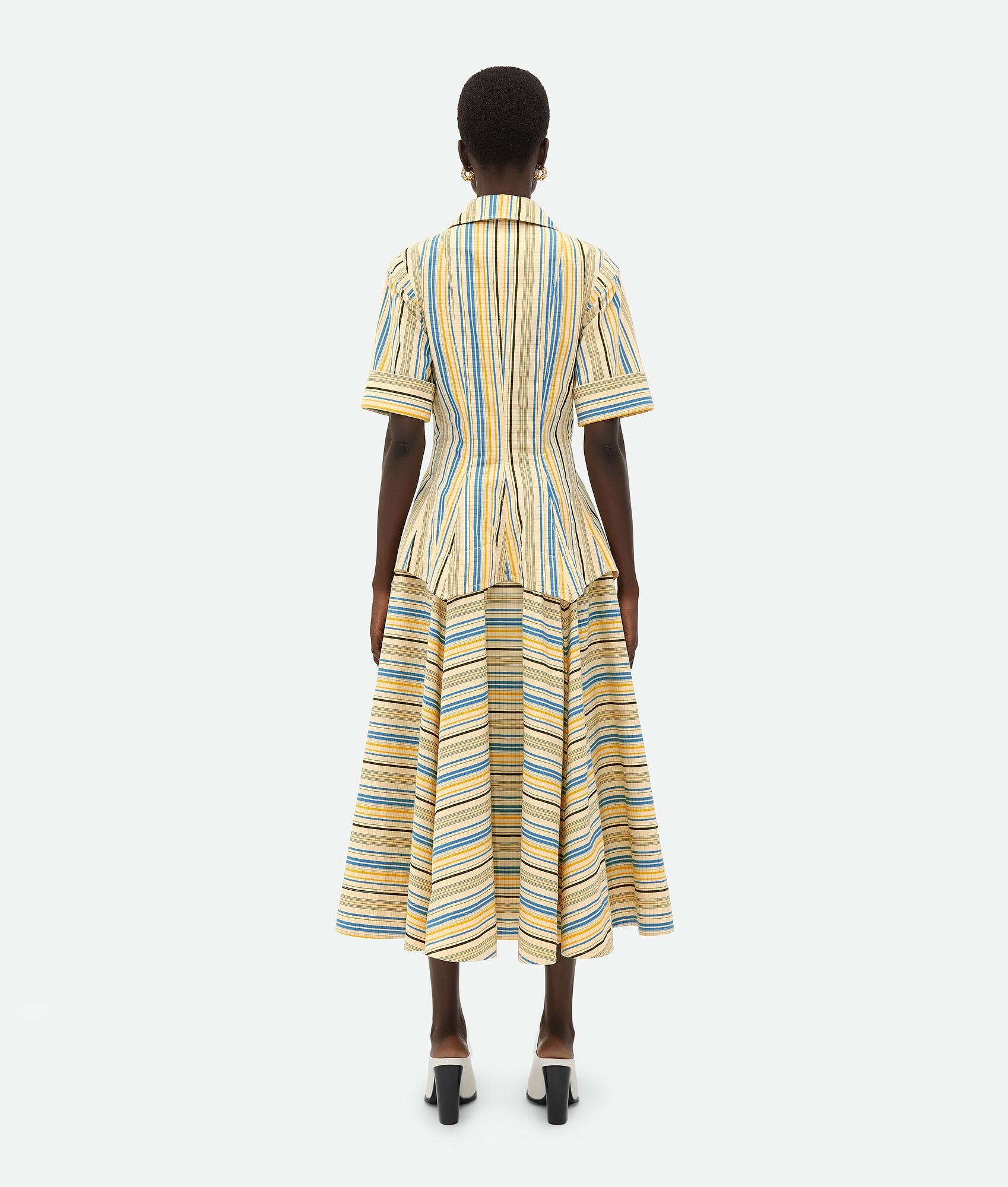 BOTTEGA VENETA CHECKED COTTON DRESS