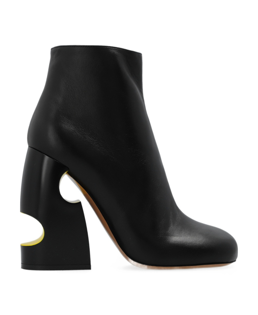 Off-white 110 Meteor Block Ankle Boots In Nappa Leather In Black