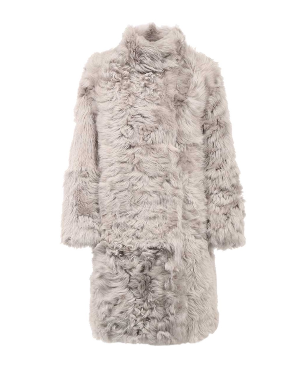 Yves Salomon Long-sleeved Coat In Nude
