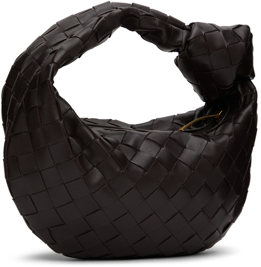 Bottega Veneta Mini Woven Handbag In Brown