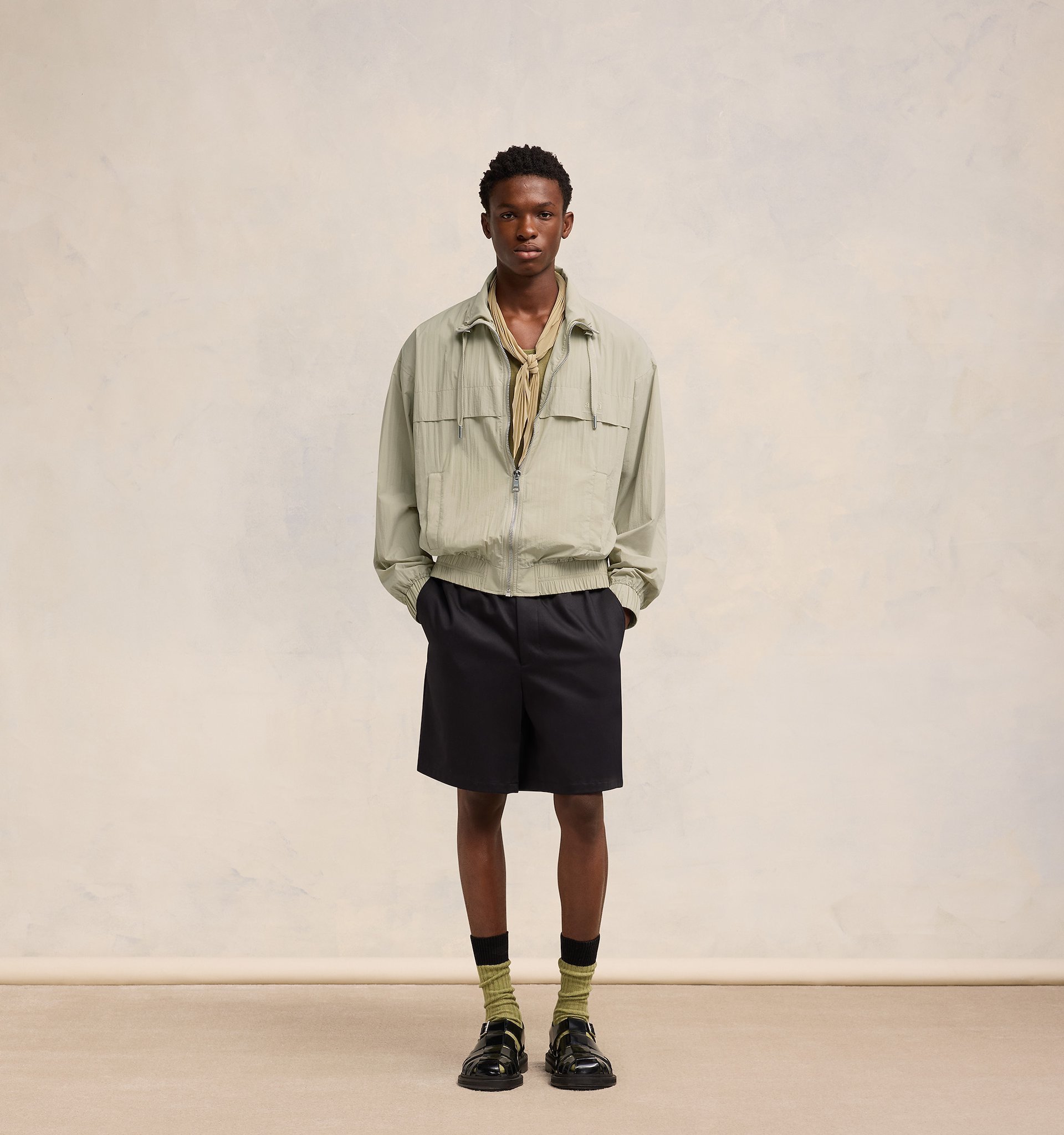 AMI ALEXANDRE MATTIUSSI AMI PARIS ZIP-UP LIGHTWEIGHT JACKET