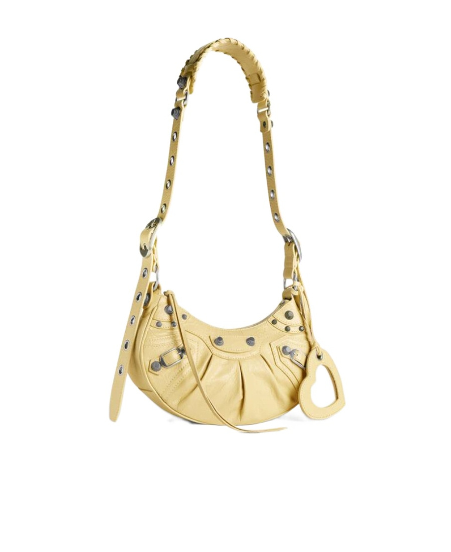 Balenciaga Le Cagole Zipped Xs Shoulder Bag In Yellow