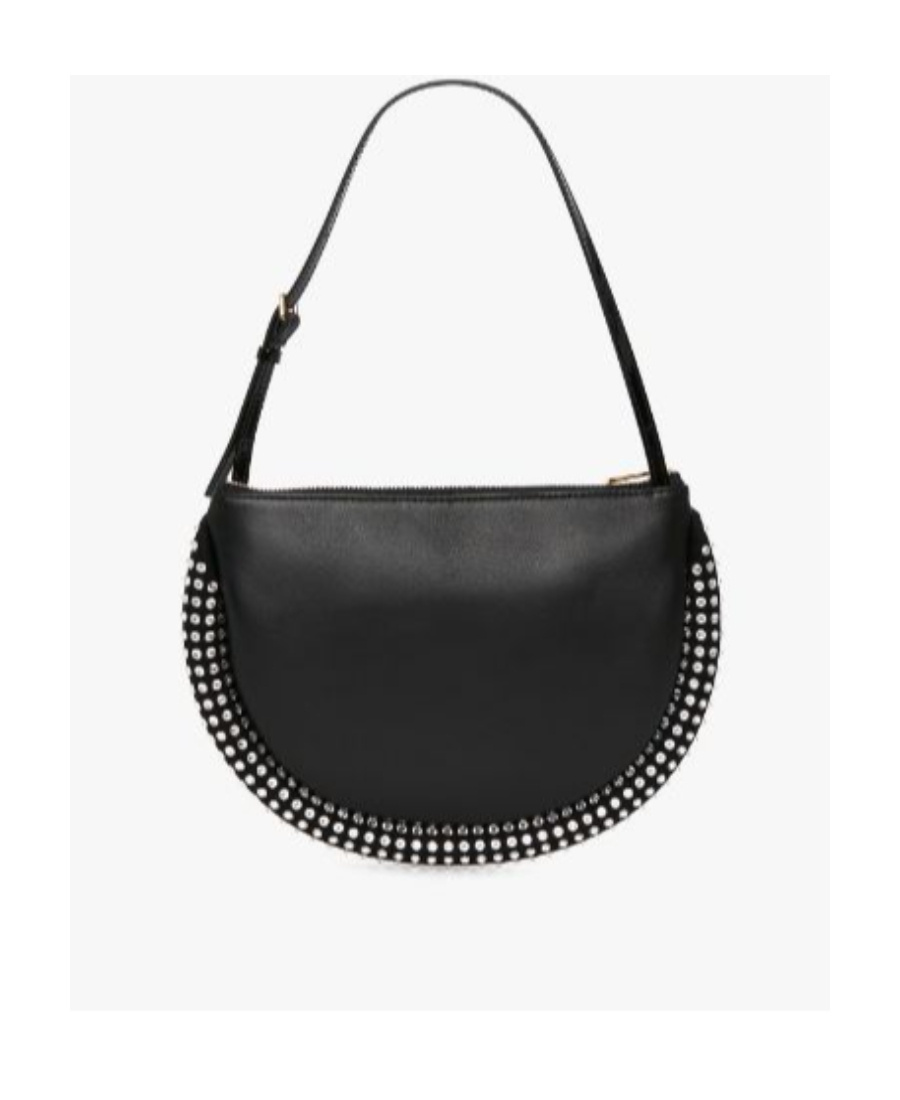 Jw Anderson Bumper-moon Shoulder Bag With Crystals In Black