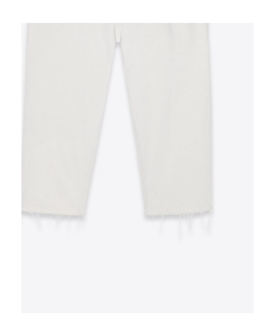 Saint Laurent Mid-rise Knee-length Shorts In White