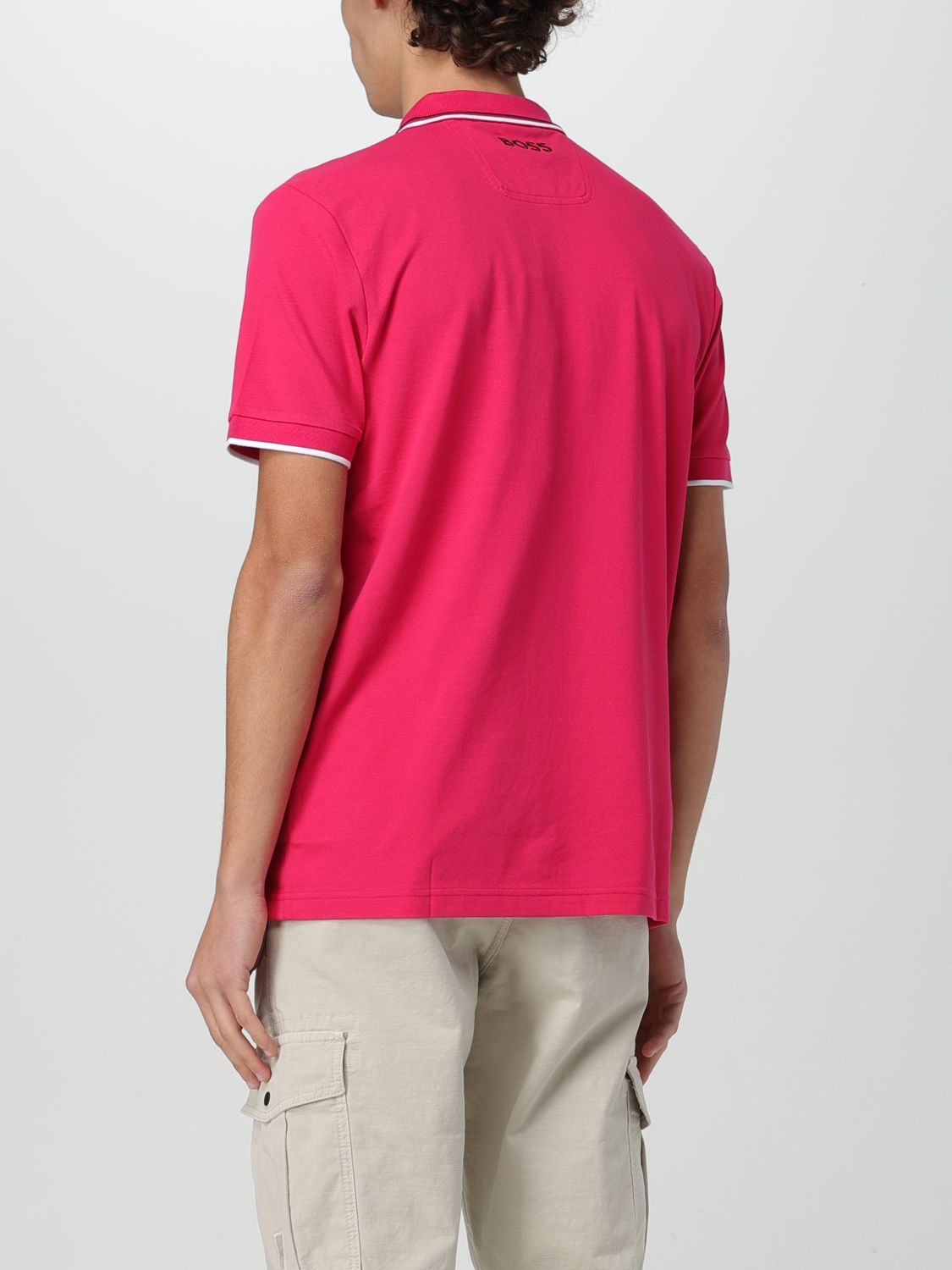 Hugo Boss Polo Shirt Boss Men Color Fuchsia In Multicolor