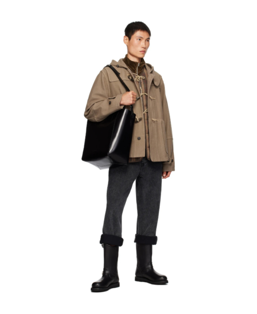 Our Legacy Cropped Duffel Jacket In Brown