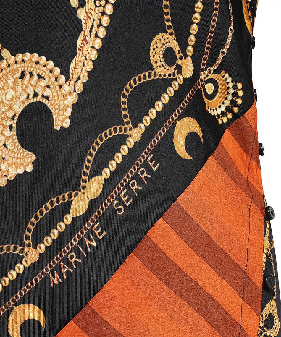 Marine Serre Ornament Jewelry-print Regenerated-silk Dress In Multi