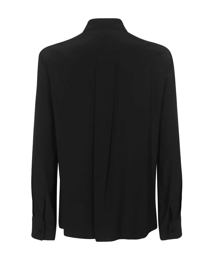EMPORIO ARMANI EMPORIO ARMANI PLEATED BACK CRÊPE-DE-CHINE SHIRT