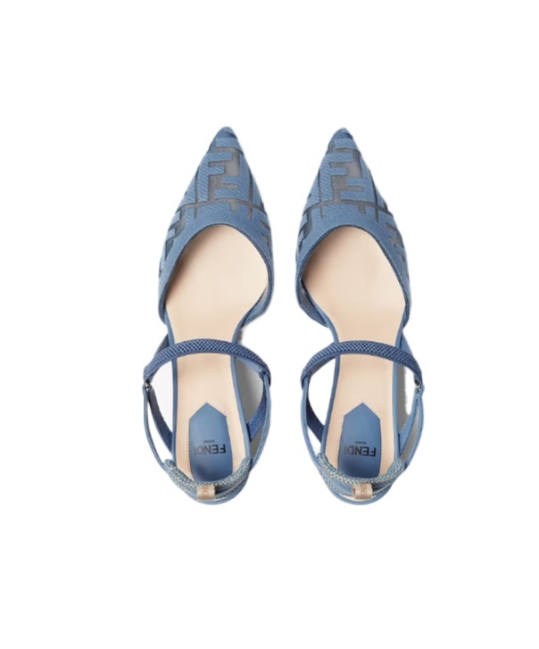 Fendi Mesh Slingbacks In Multi