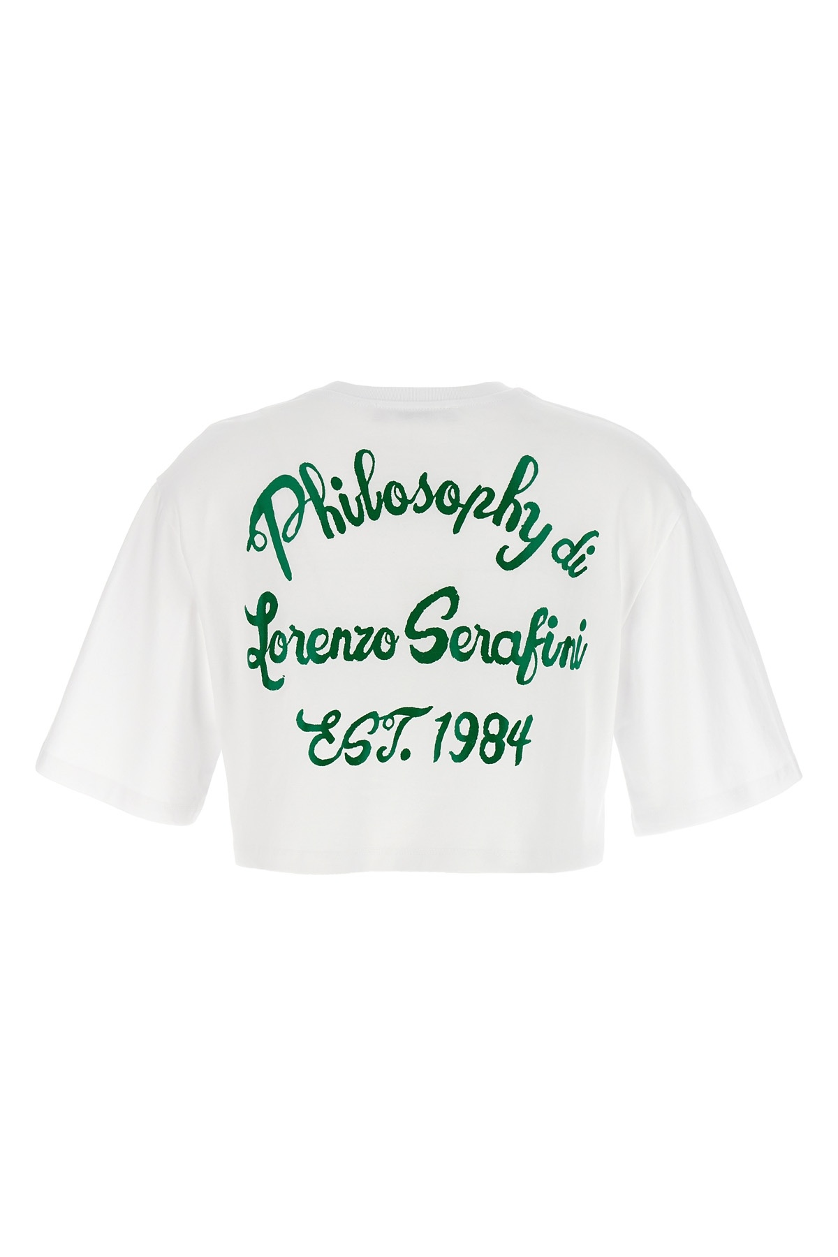 Philosophy Di Lorenzo Serafini Logo Print Cropped T-shirt In White