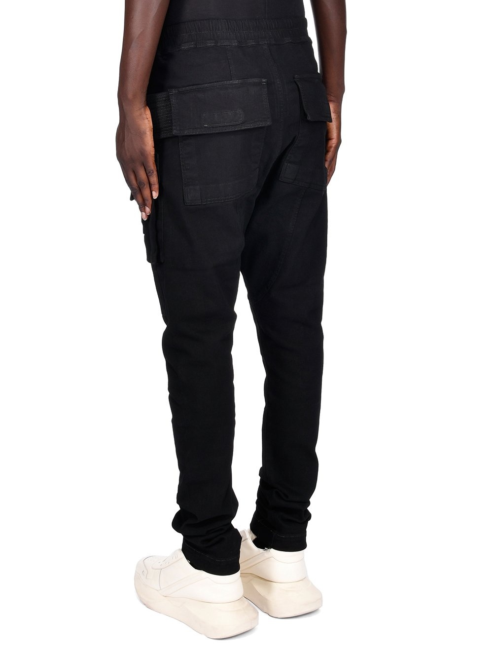 Shop Rick Owens Drkshdw Black Creatch Overalls Drawstring Casual Pants