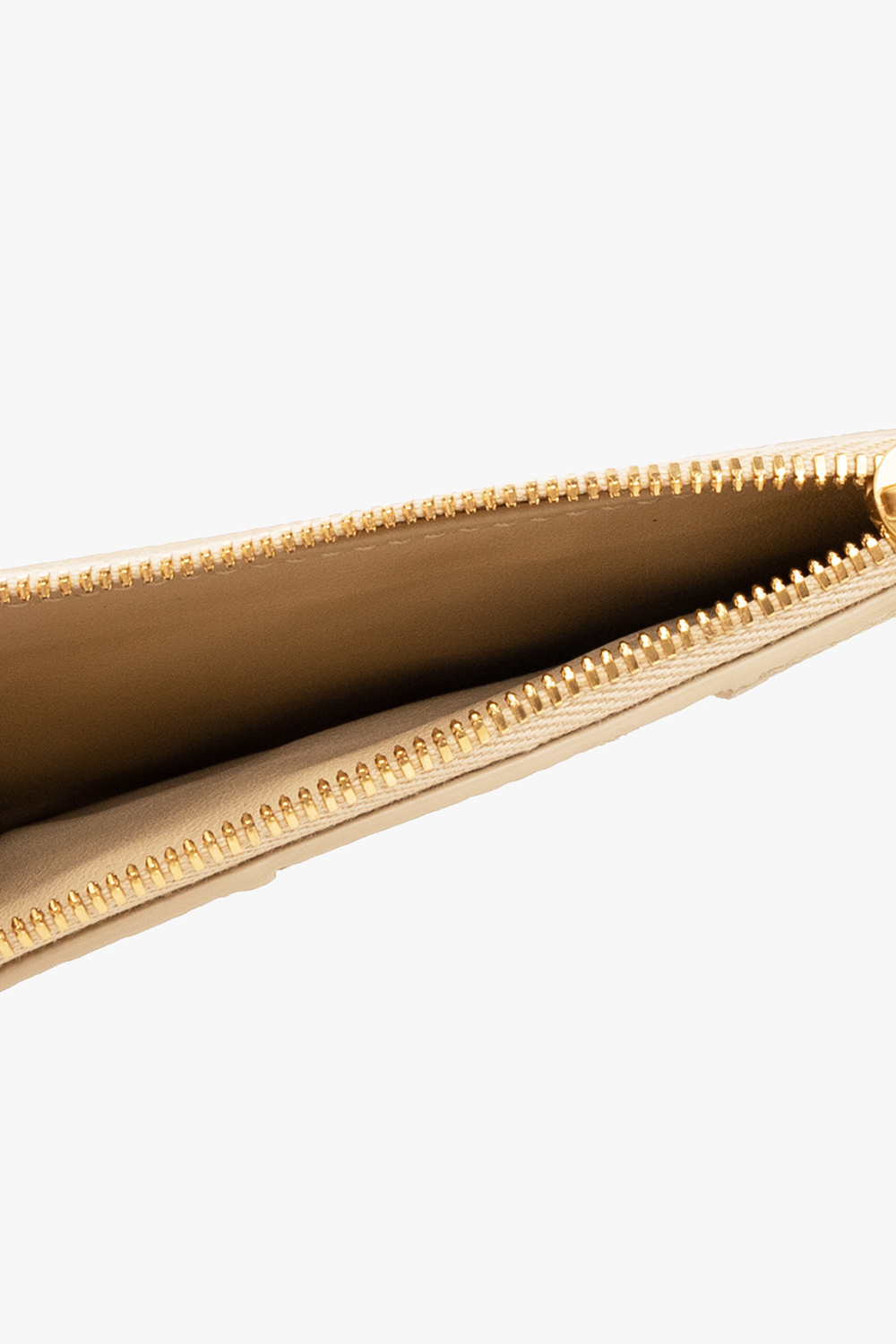 Bottega Veneta Intrecciato Zipped Card Case In Nude
