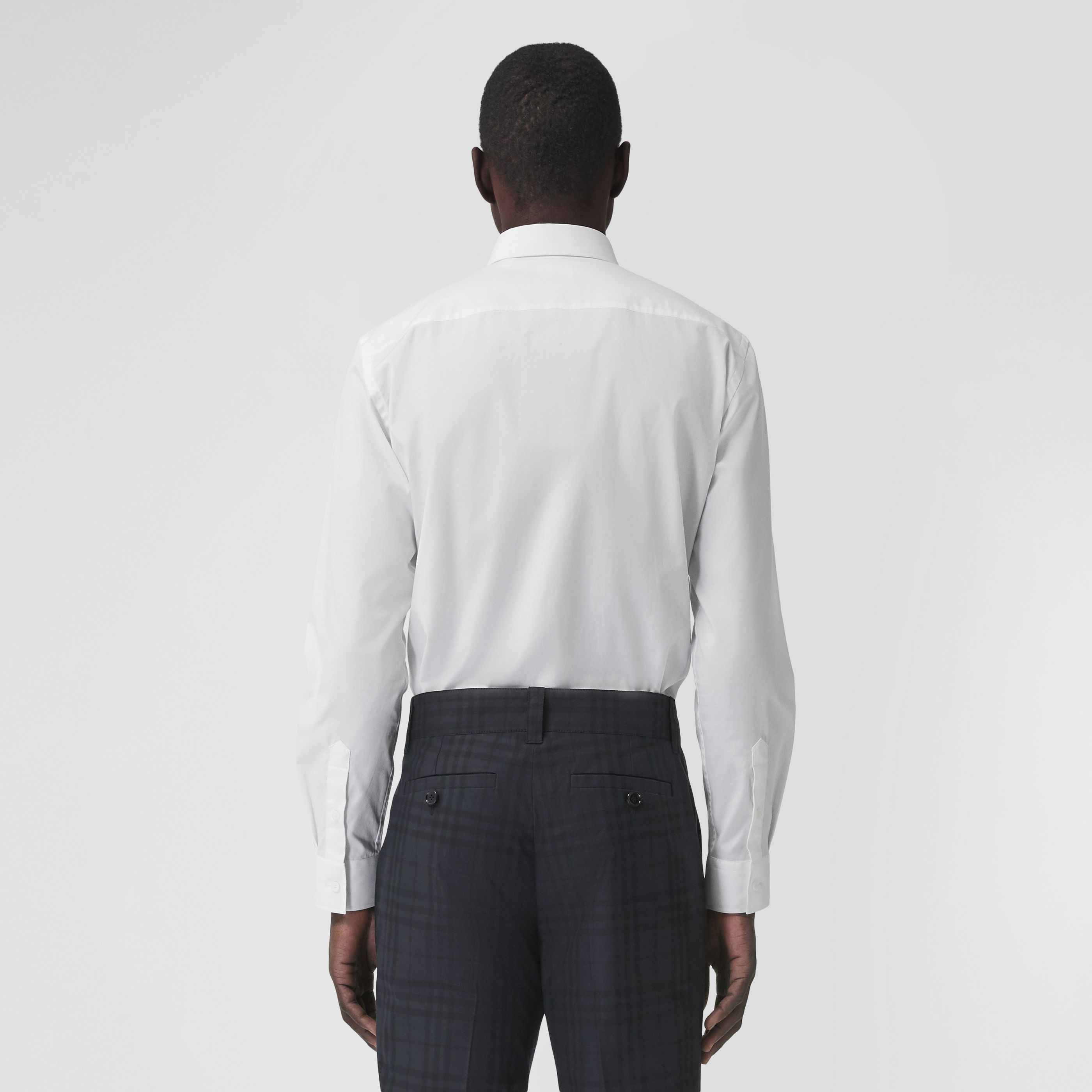 Burberry Check Cropped Tailored Trousers In Black