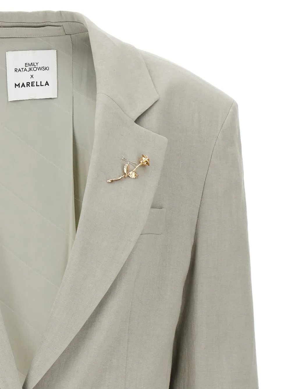 Shop Marella Blazer Capsule Emily Ratajkowski X In Sand Beige