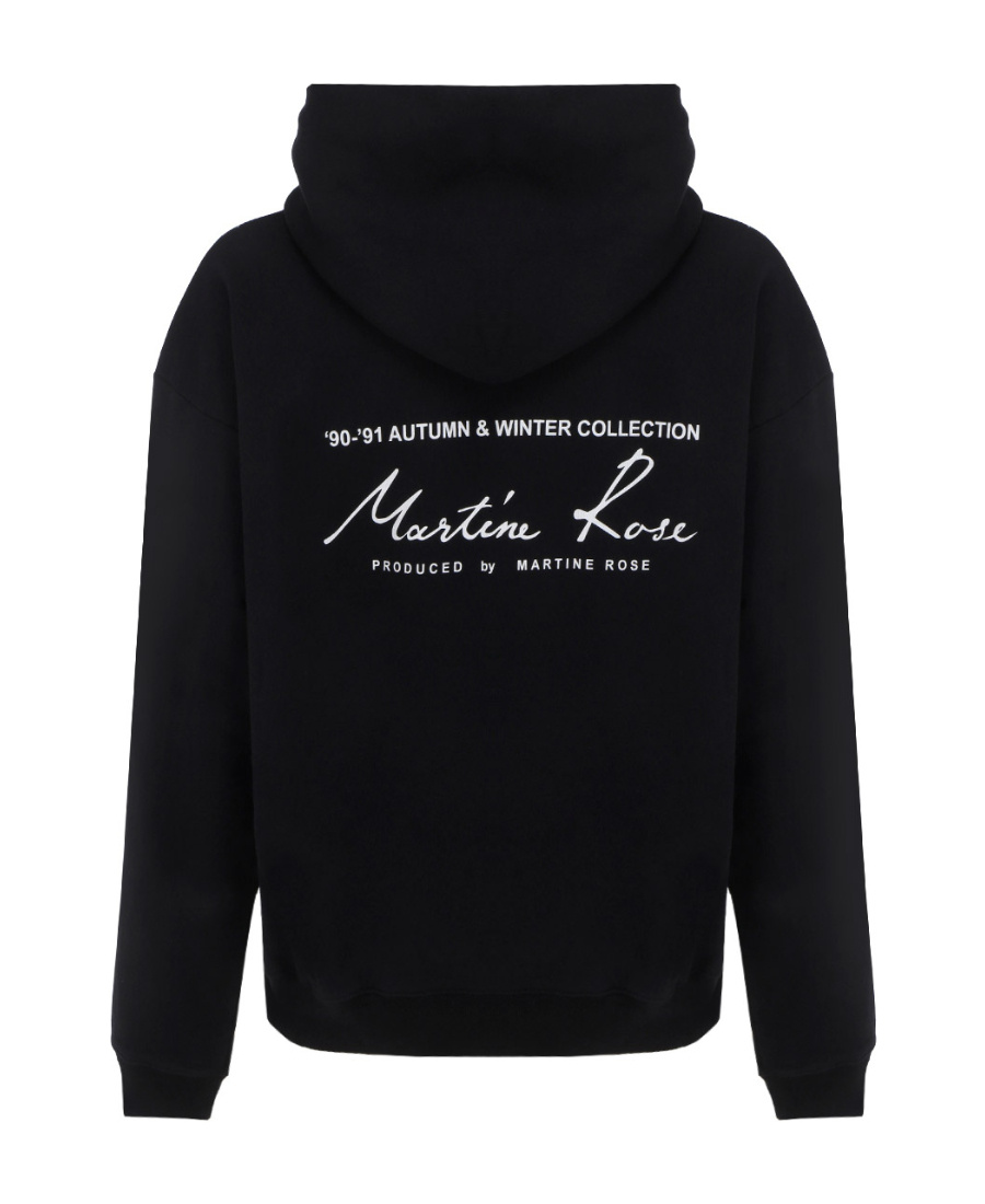 Shop Martine Rose Logo-print Hoodie In Black