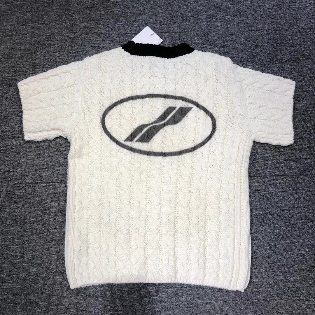 We11 Done Oversized Cable-knit Jumper In White