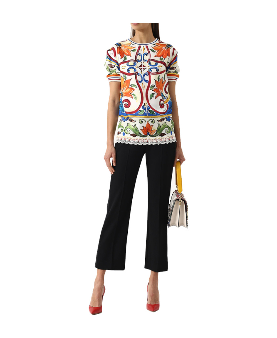 Dolce & Gabbana Print Short Sleeve T-shirt In Multicolor