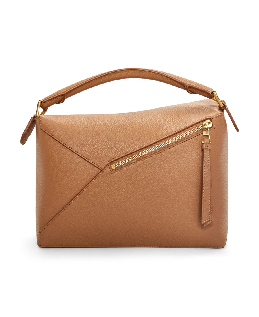 Loewe Puzzle Zipper Shoulder Bag In Brown