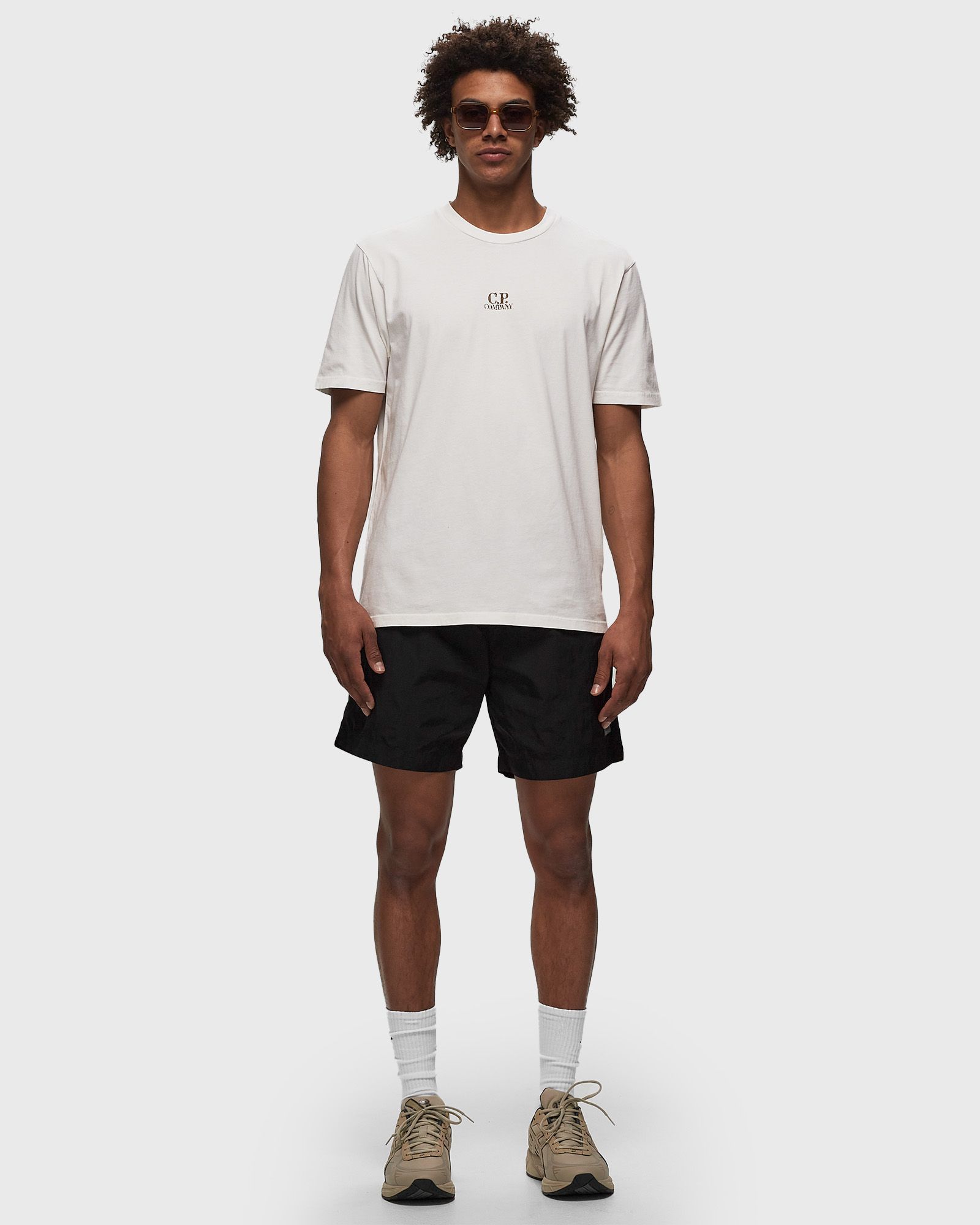 C.p. Company Cotton Crew Neck T-shirt With Graphic Print In White