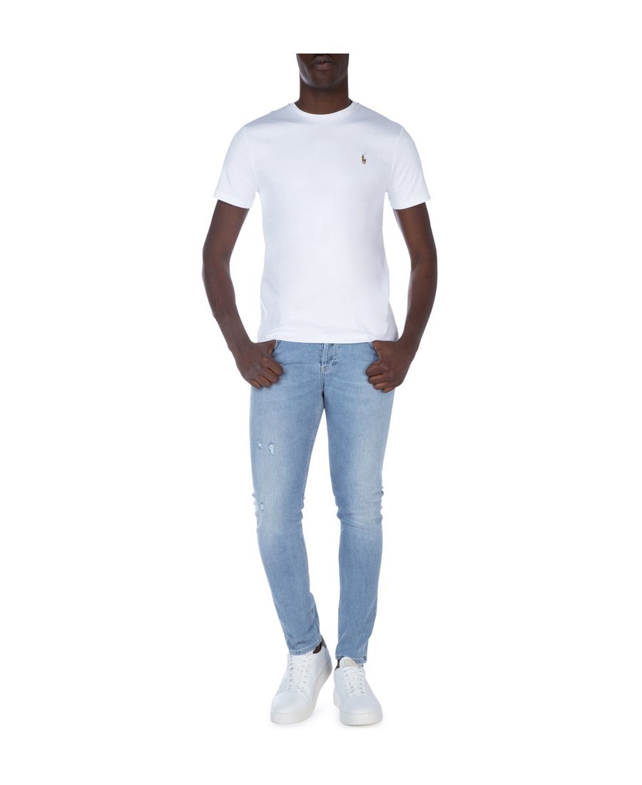 POLO RALPH LAUREN POLO RALPH LAUREN LOGO EMBROIDERED CREWNECK T-SHIRT