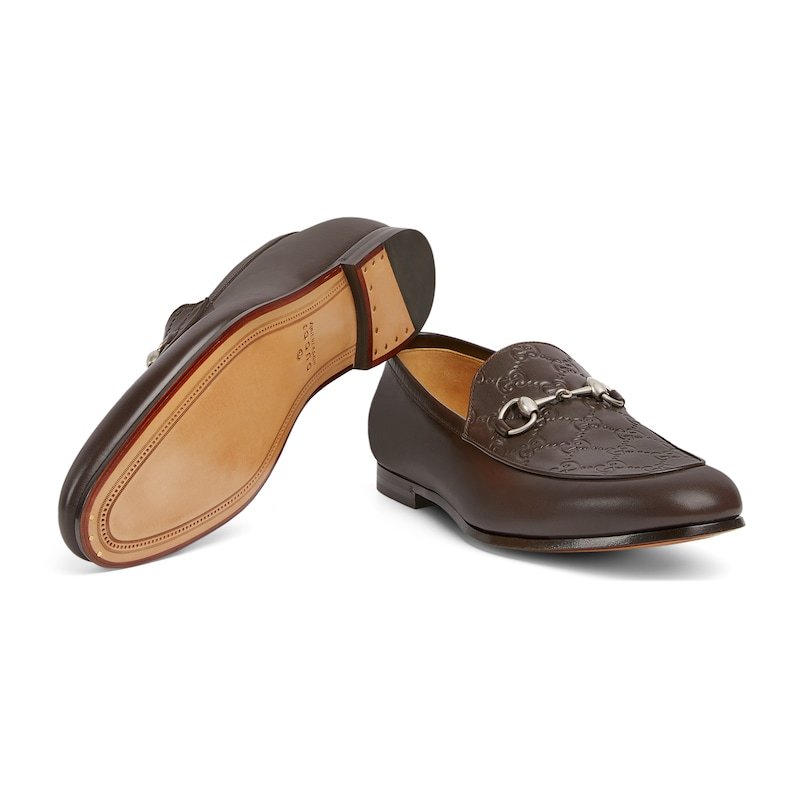 Shop Gucci Horsebit-plaque Loafers In Black
