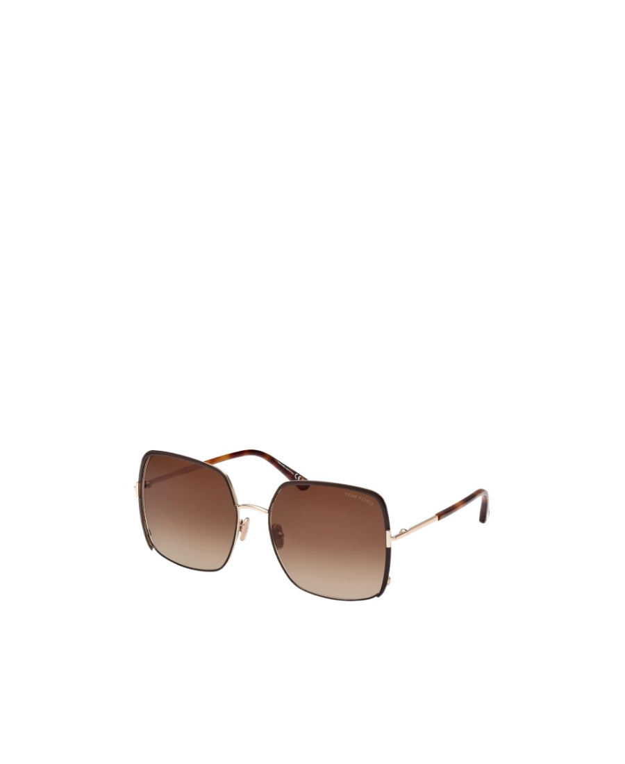 Tom Ford Raphaela Mixed-media Butterfly Sunglasses In Brown