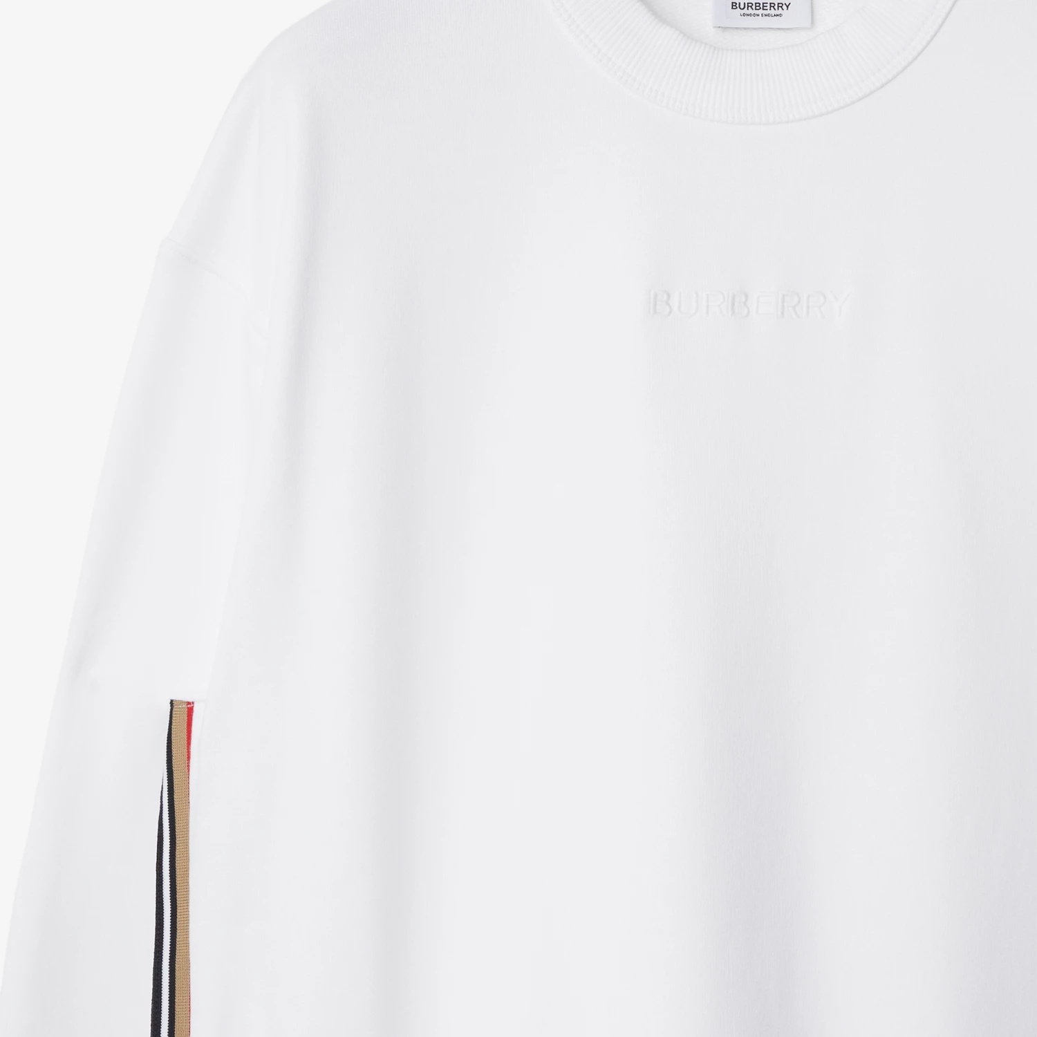 Burberry Long Sleeved Sweater Dress In White