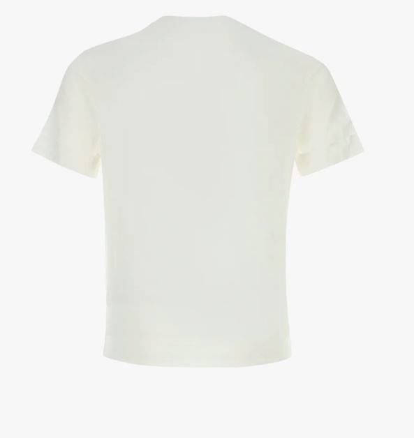 Prada Crew Neck Short Sleeve Fitted T-shirt In White