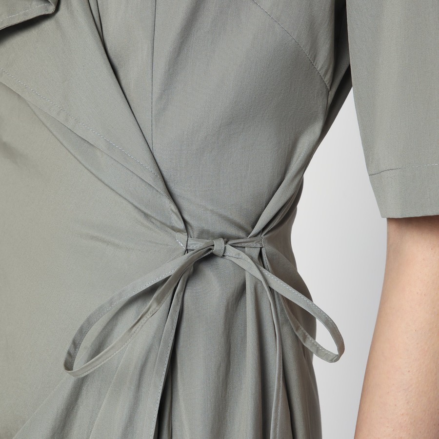 Shop Dries Van Noten Draped Midi Dress