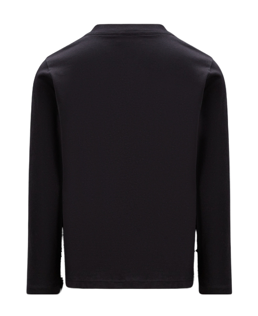 Moncler Logo Long-sleeved T-shirt In Black