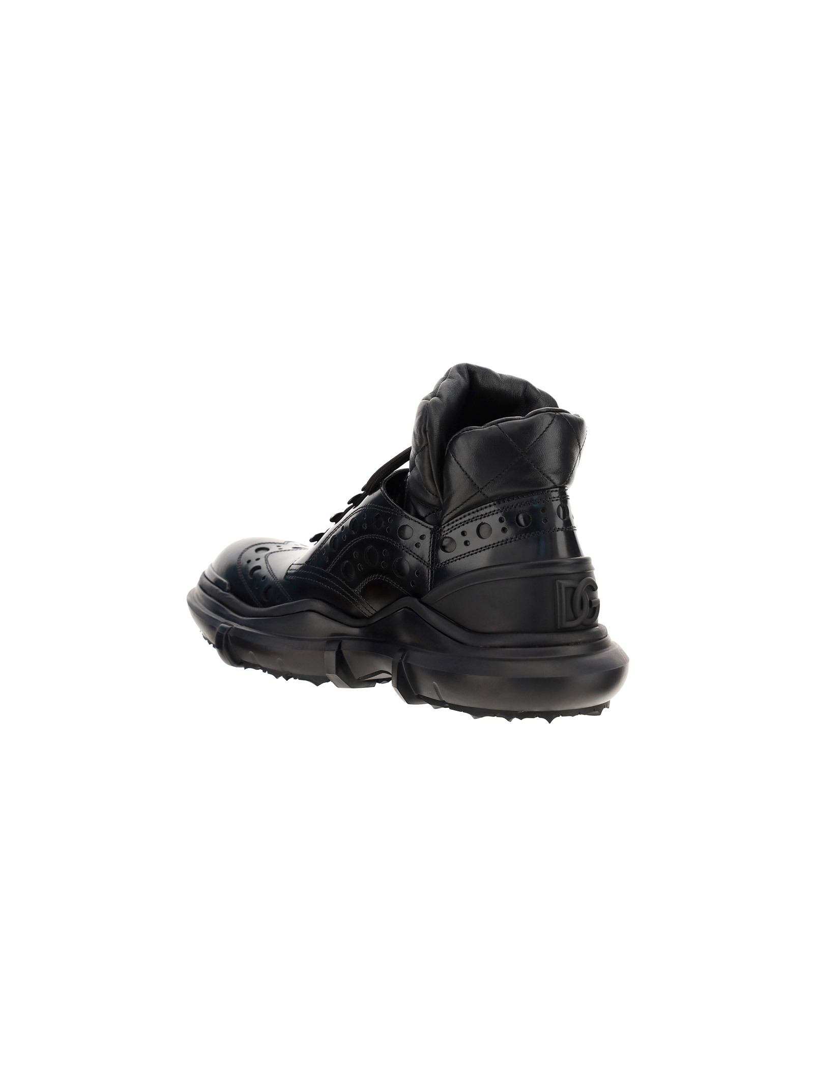 Dolce & Gabbana Brogue-style Boots In Black