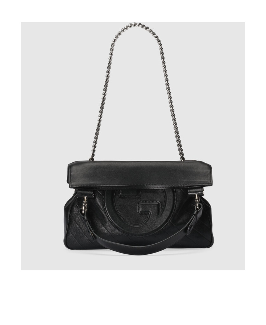 Gucci Interlocking G Leather Tote Bag In Black