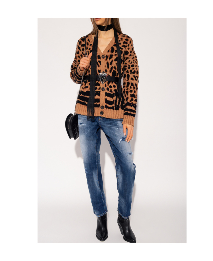 Dsquared2 Distressed High-waisted Jeans In Blue