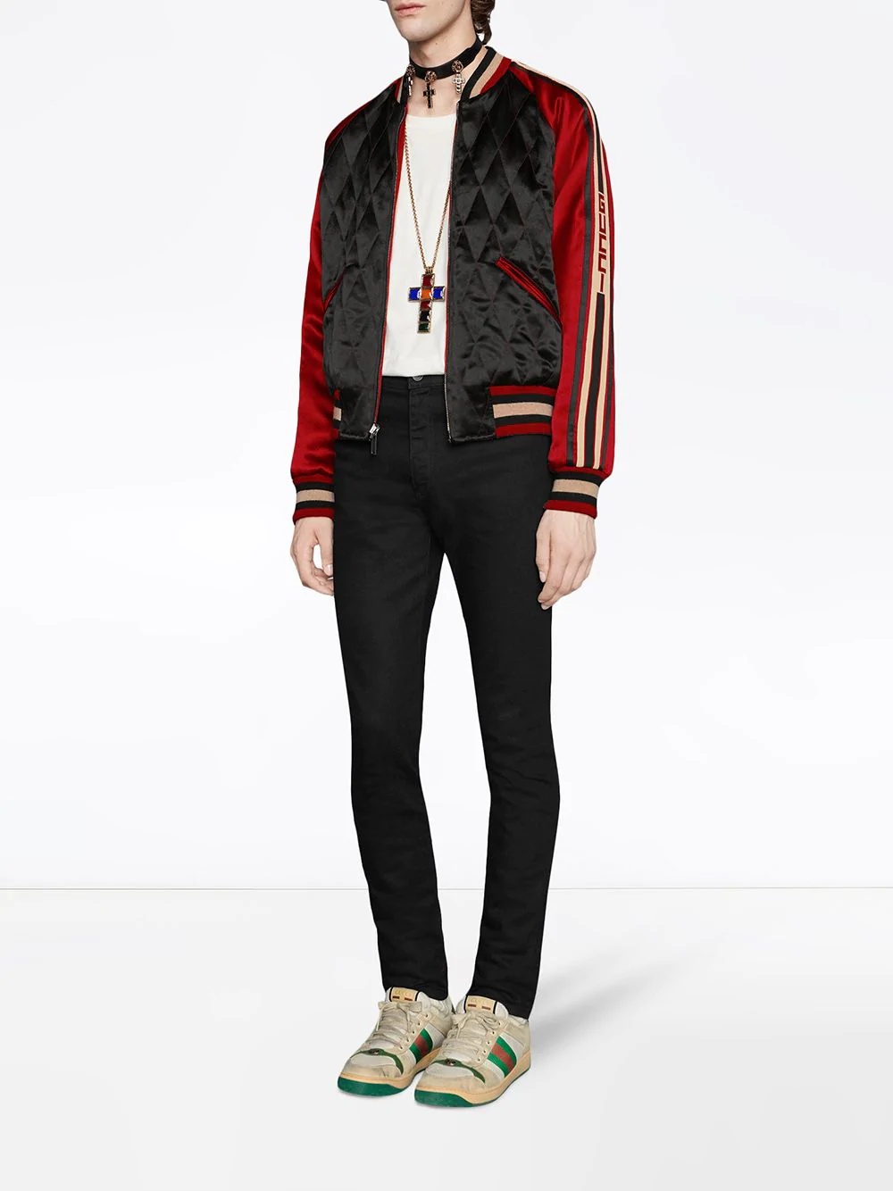 Gucci Double-sided Pilot Jacket In Black