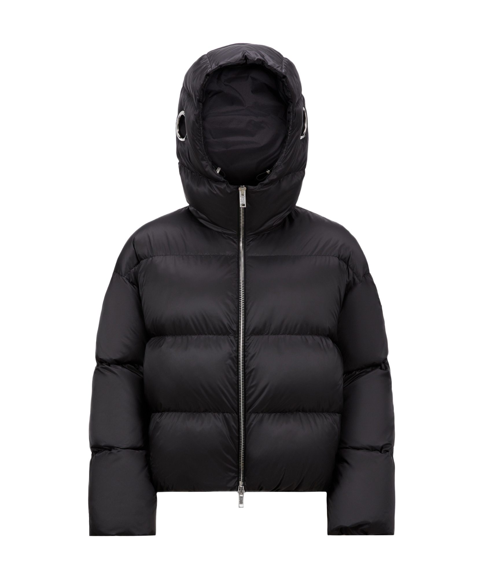 Moncler X Willow Smith Skara Hooded Short Down Jacket In Black