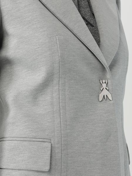 Patrizia Pepe Tailored Blazer With Sharp Lapel In Gray