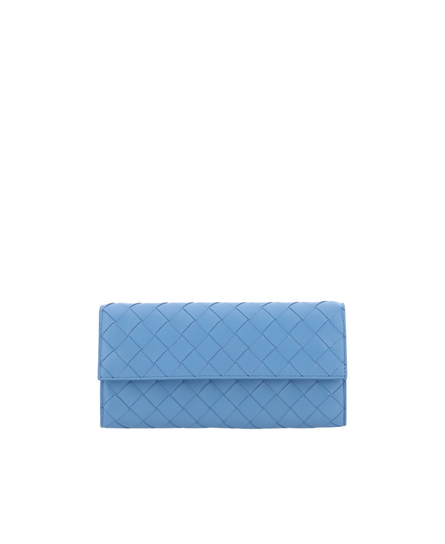 Bottega Veneta Chain Wallet In Blue