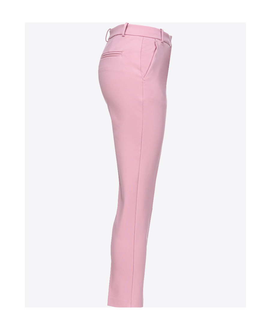 Pinko Tailored Trousers With Viscose Blend And Fit In Pink