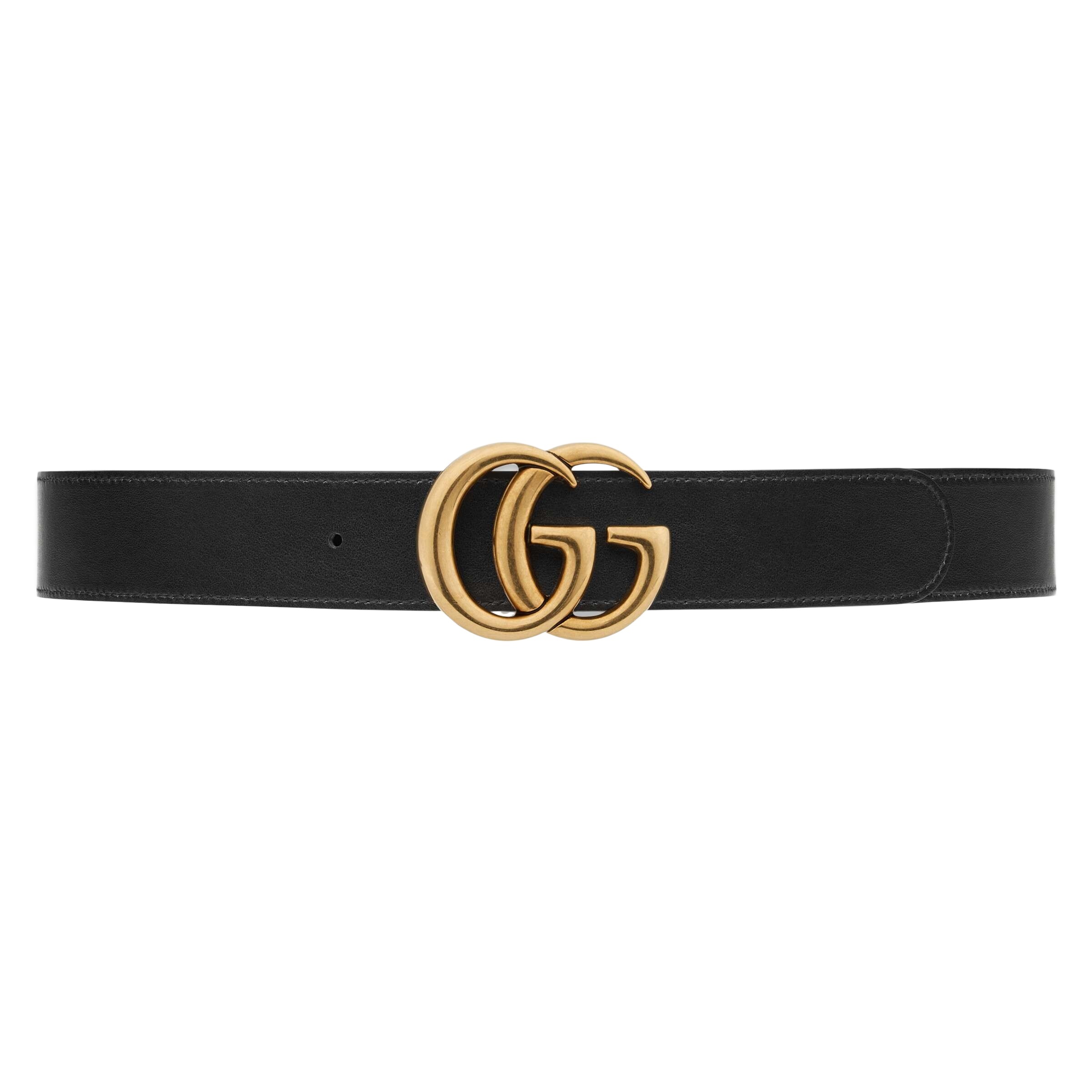 Gucci Gg Marmont Reversible Belt In Green
