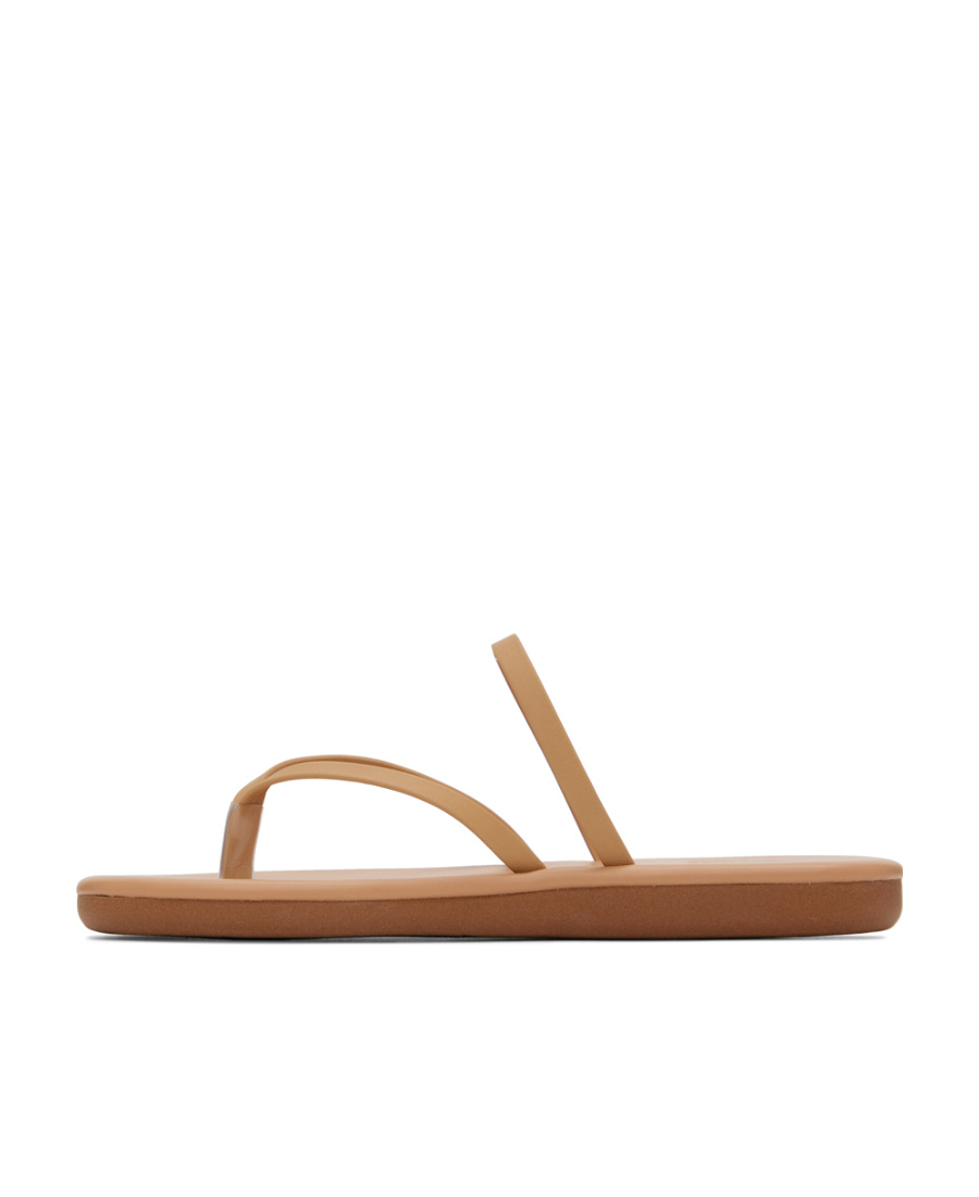 Ancient Greek Sandals Clip Toe Flat-soled Slippers In Brown